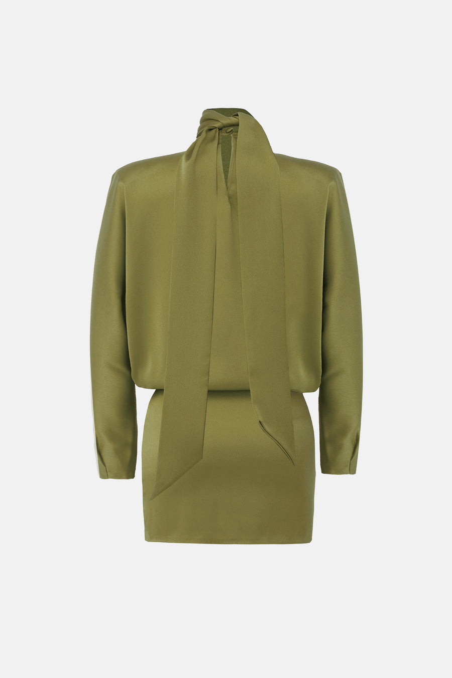 AMORE SATEN ELBİSE / ZEYTİN YEŞİLİ