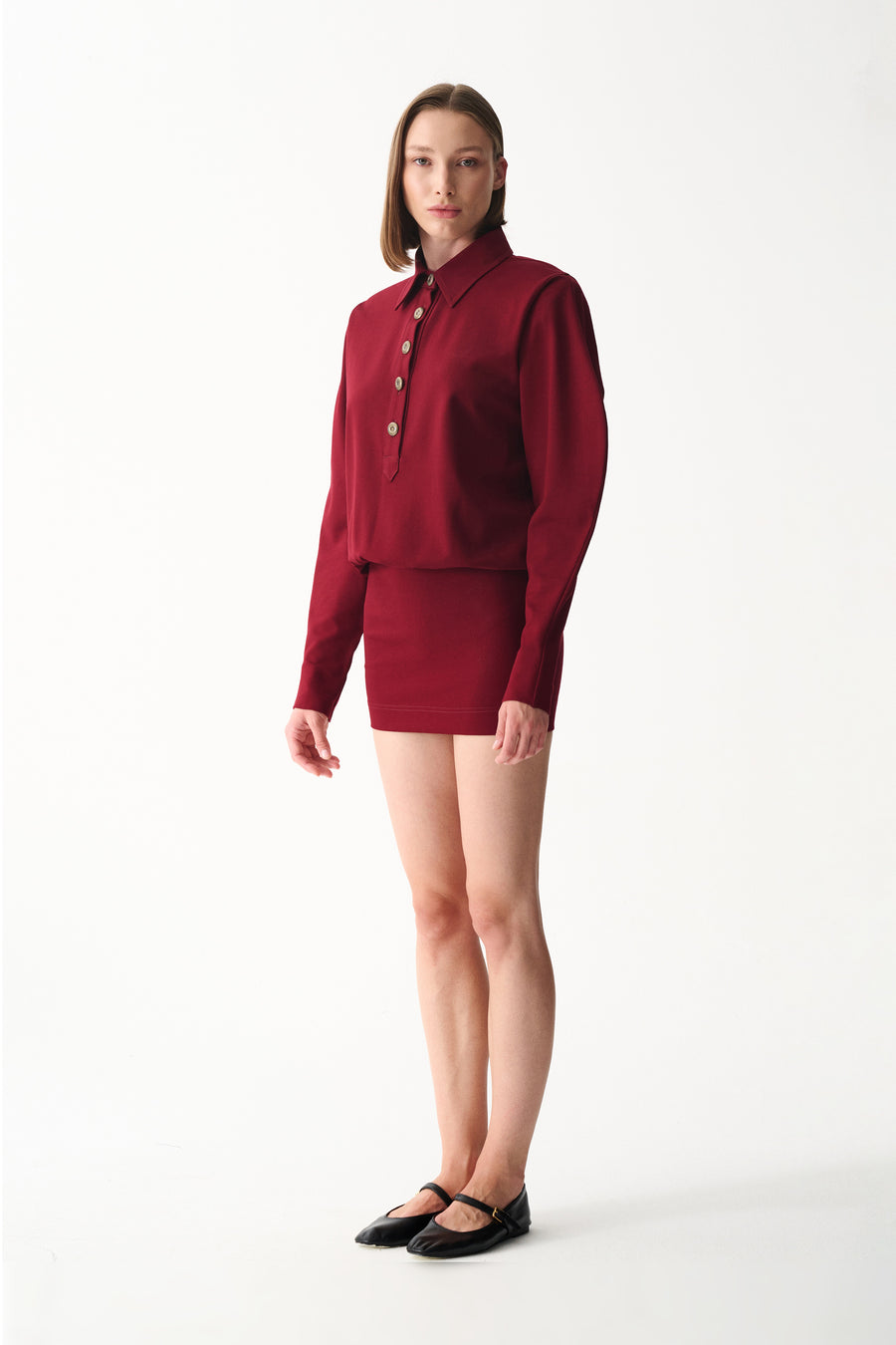 LUCKY ELBİSE / BORDO