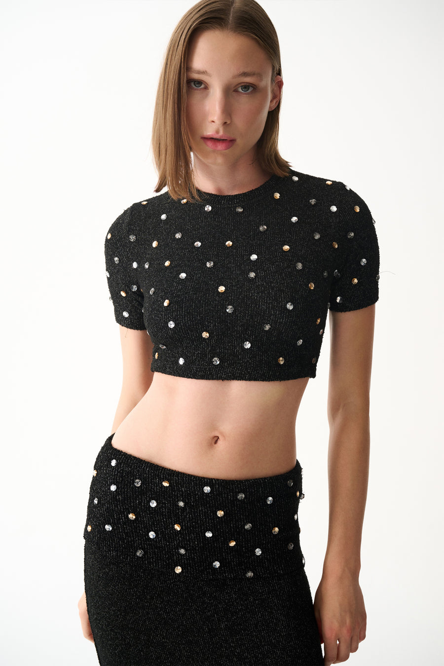 LENA BLUZ / SİYAH TAŞLI