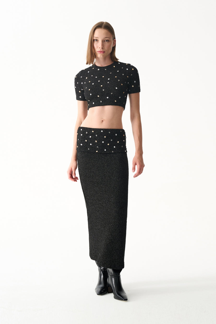 LENA BLUZ / SİYAH TAŞLI