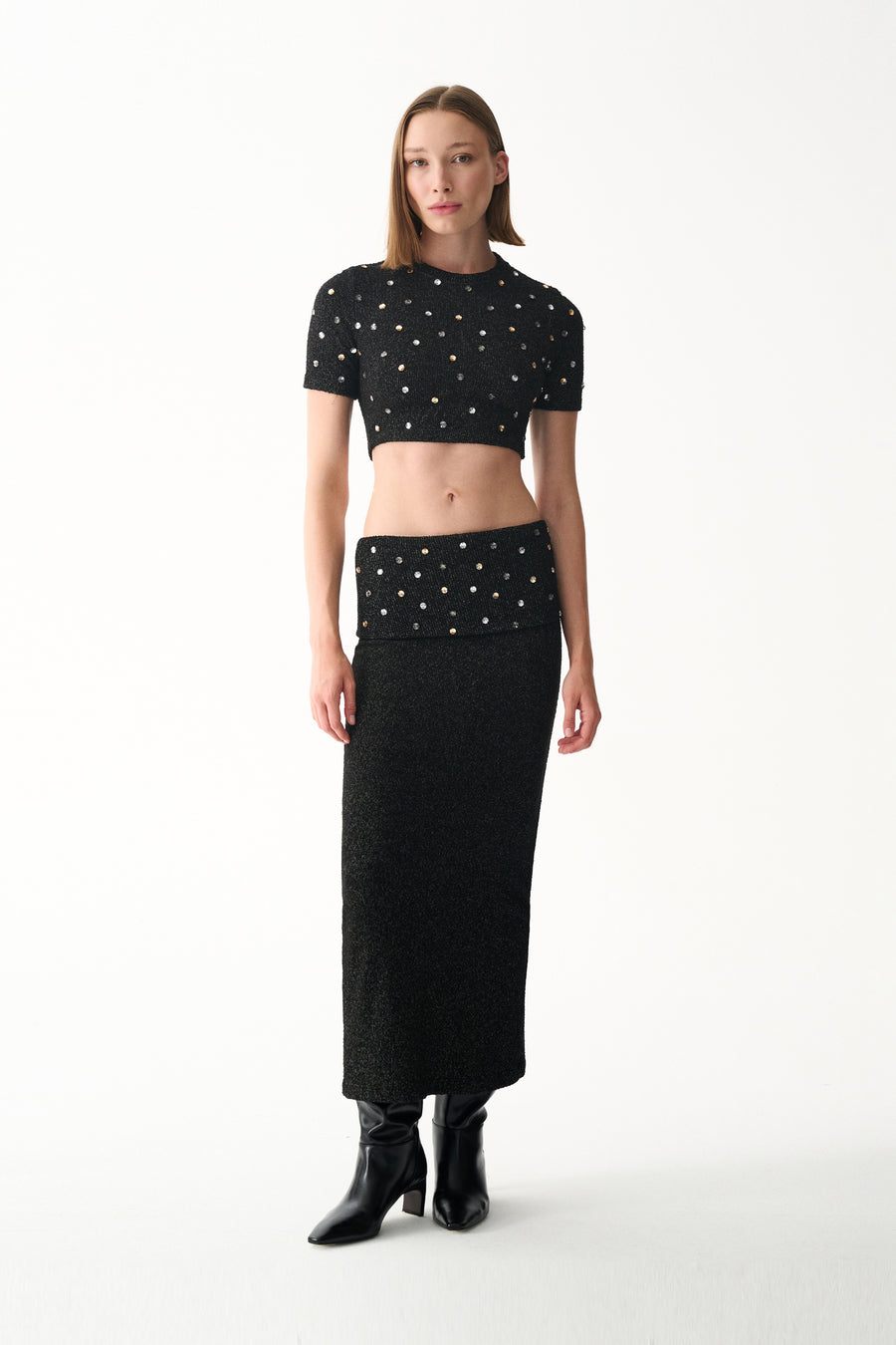 LENA BLUZ / SİYAH TAŞLI