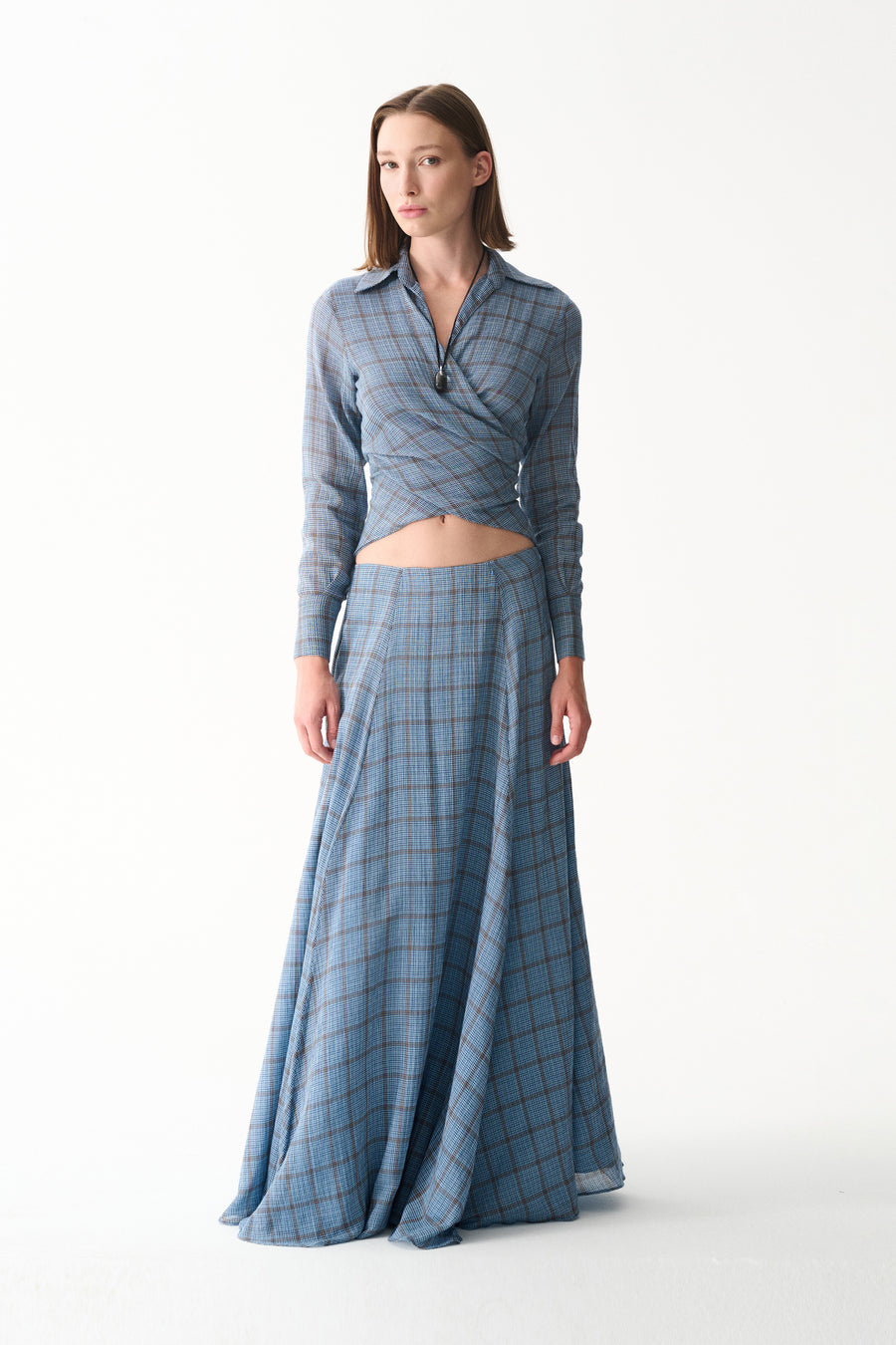 GINA GÖMLEK / MAVİ EKOSELİ