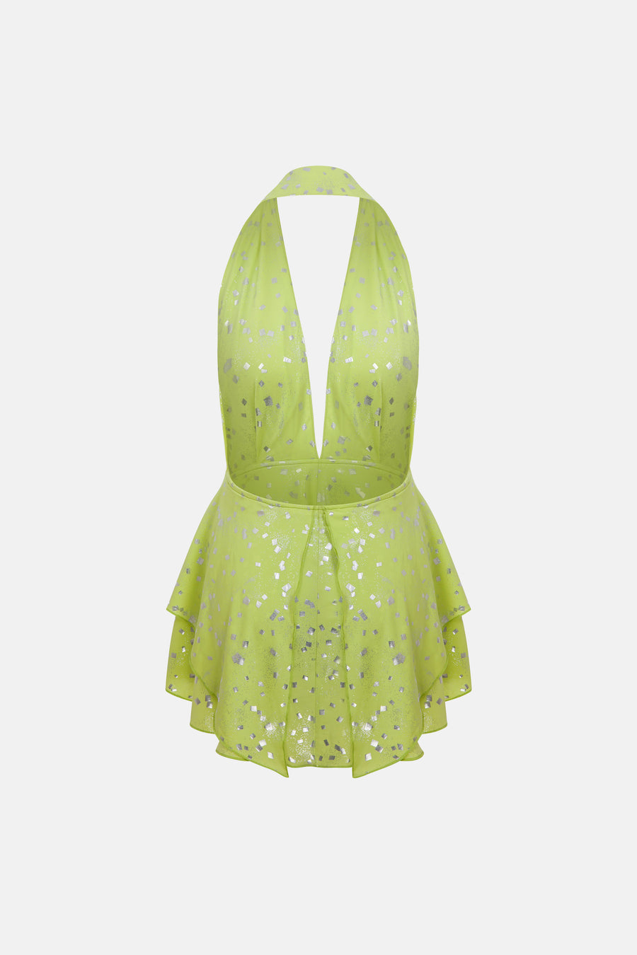 PIXIE ELBISE / YEŞİL METALİK PULLU
